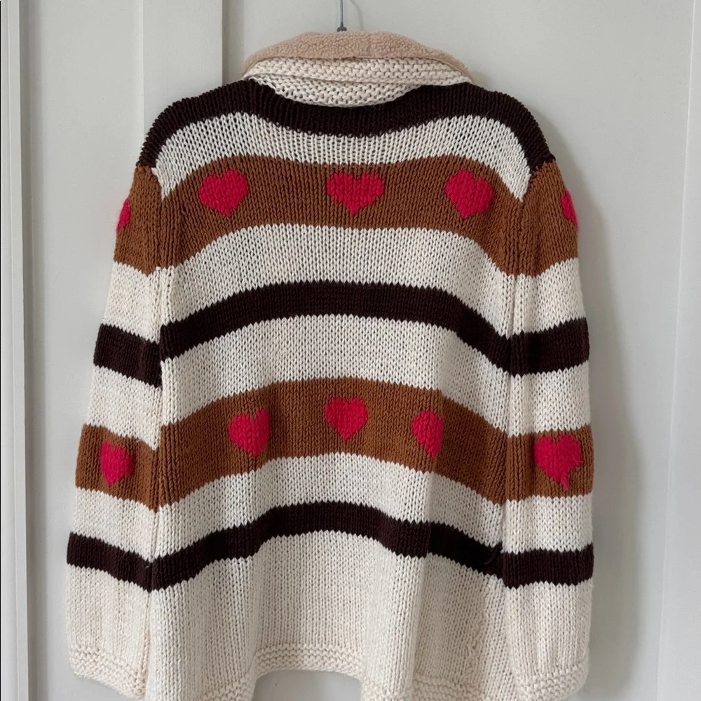 Anthropologie Vero Alfie Hand-Knit Cardigan Sweater Size 2 - Picture 11 of 16